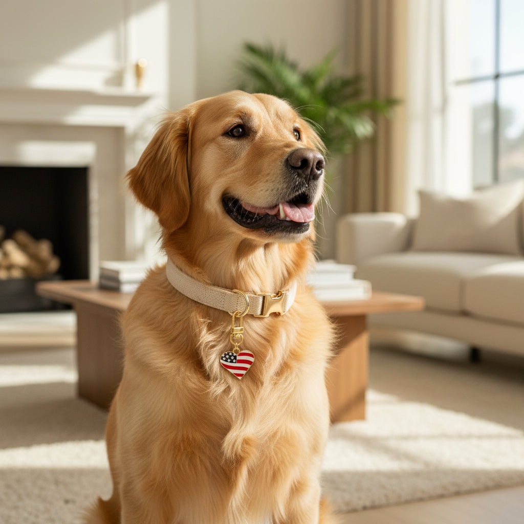 Americana Heart Pawfect Collar Charm