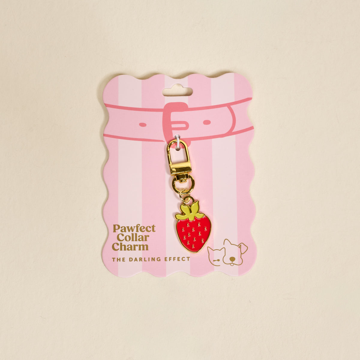 Strawberry Pawfect Collar Charm