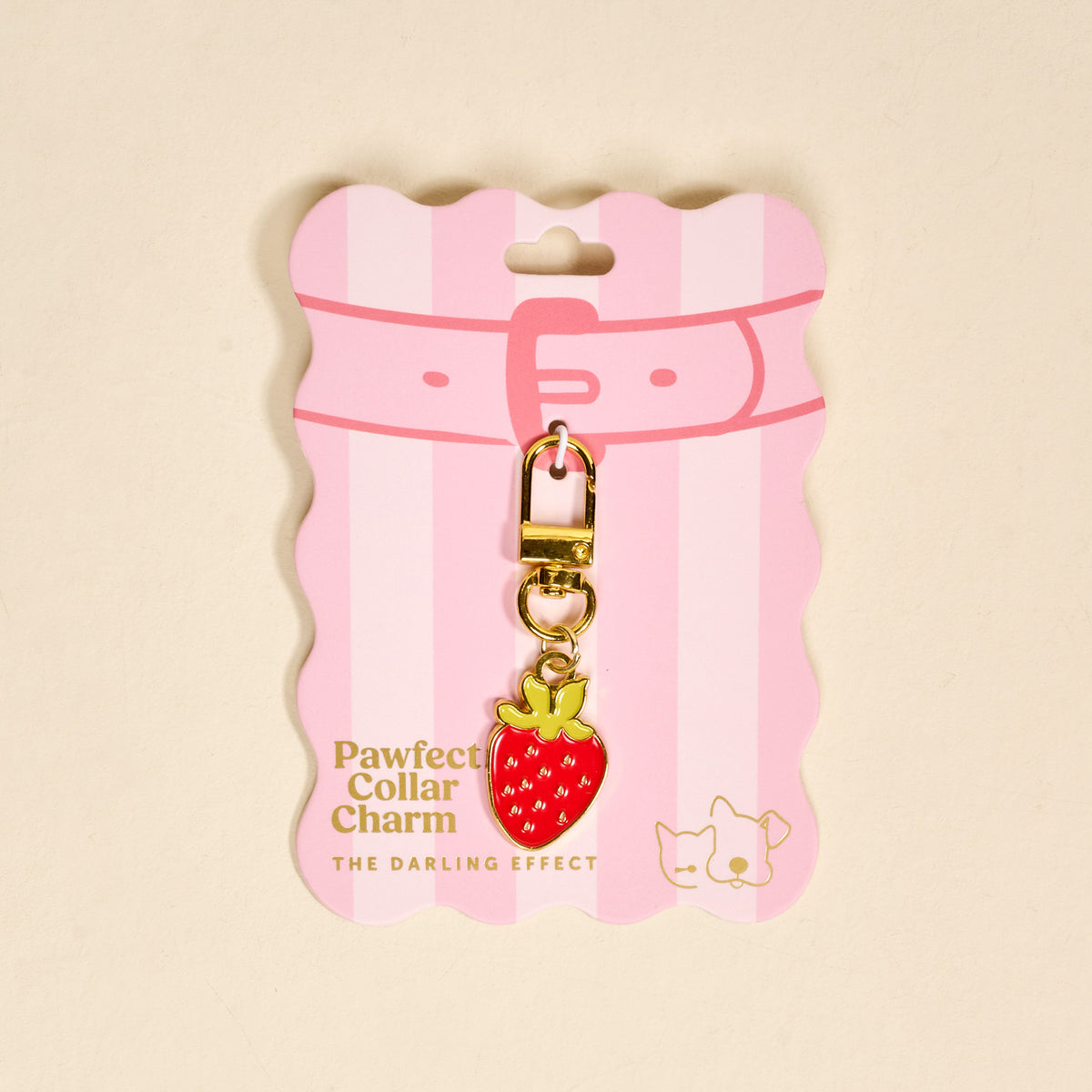 Strawberry Pawfect Collar Charm