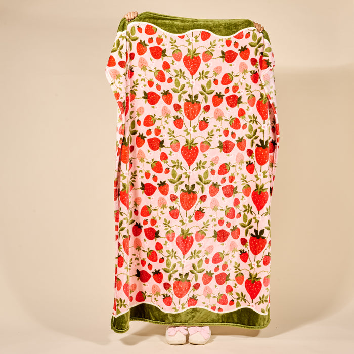 Strawberry Fields Snuggle Up Plush Blanket
