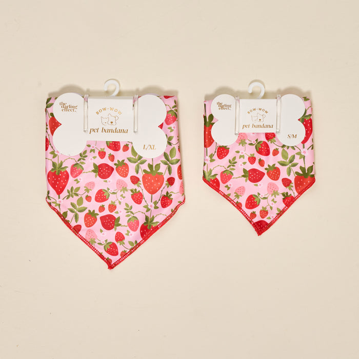 Wow Pet Bandana-Strawberry Fields Bow