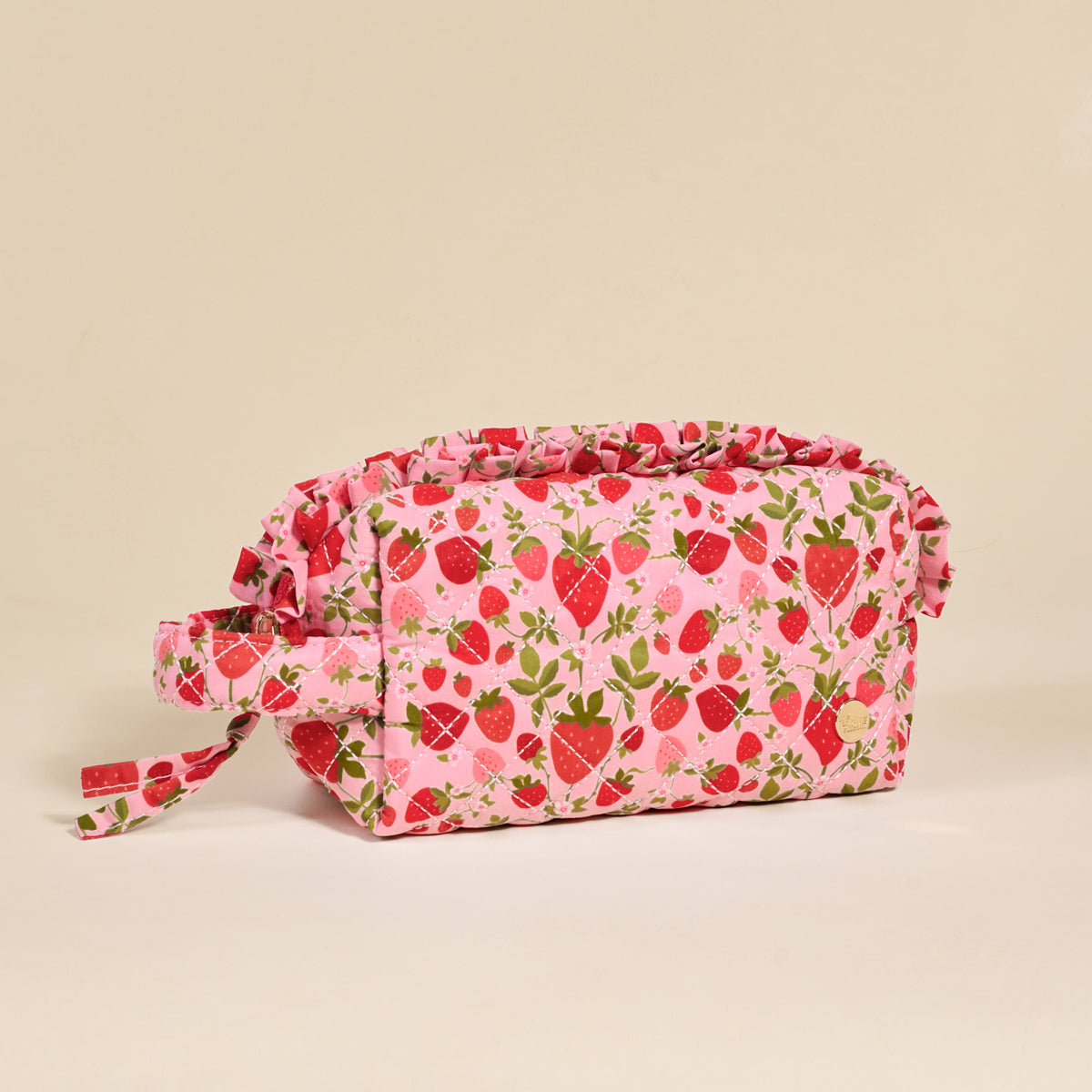 Strawberry Fields Essentials Quilted Cosmetic Pouch