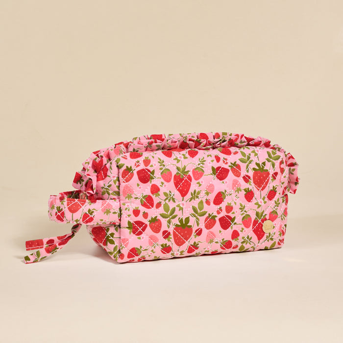 Strawberry Fields Essentials Quilted Cosmetic Pouch