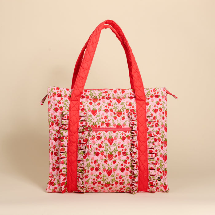Strawberry Fields The Everyday Quilted Tote Bag