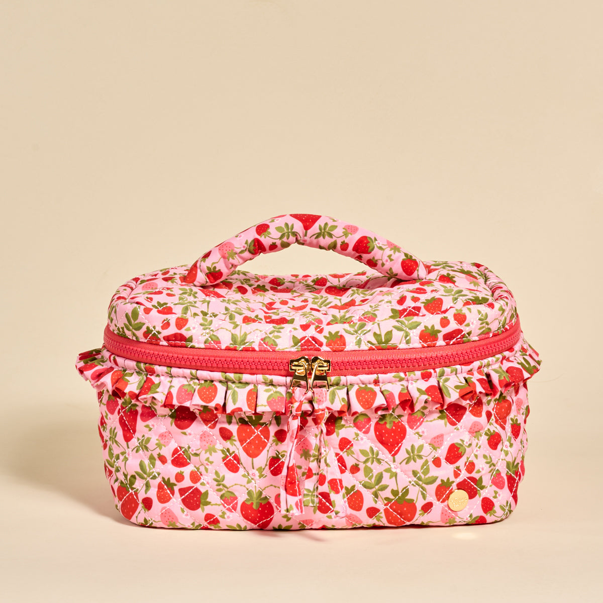 Strawberry Fields Glam & Go Quilted Cosmetic Bag