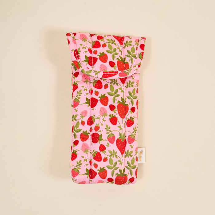 Strawberry Fields Puffy Sunglasses Case