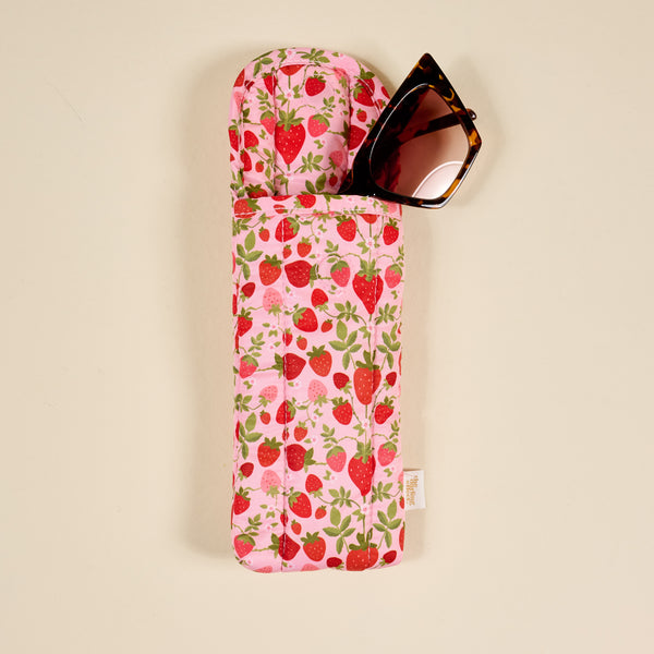 Strawberry Fields Puffy Sunglasses Case