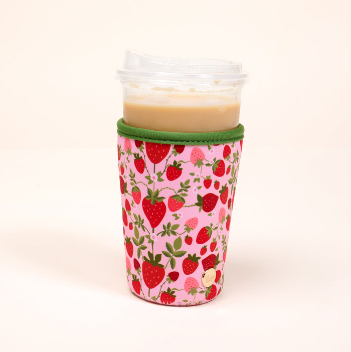 Large-Strawberry Fields Sip Savvy Drink Sleeve