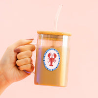 Lobster Square Glass Cup