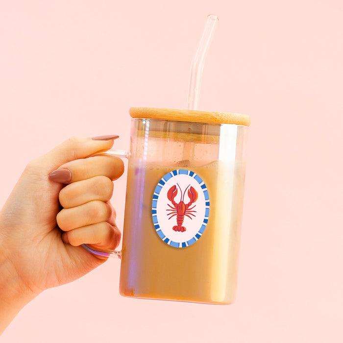 Lobster Square Glass Cup