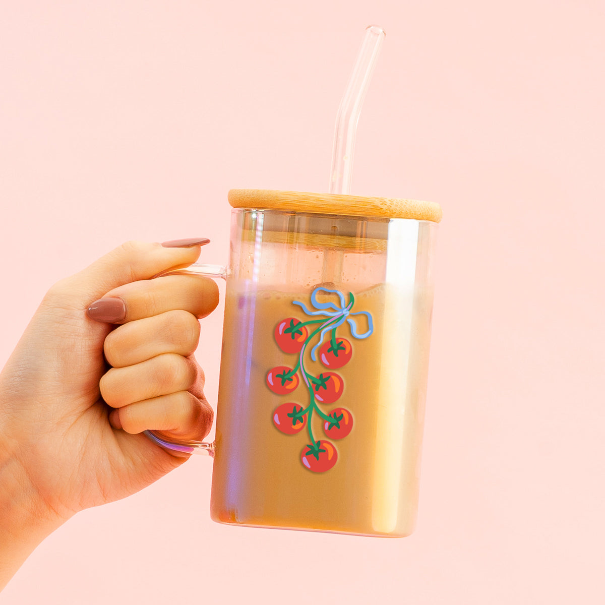 Off the Vine Square Glass Cup