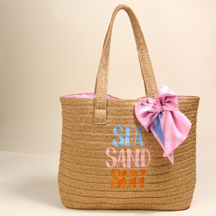 Sea, Sand, Sun Straw & Sun Tote