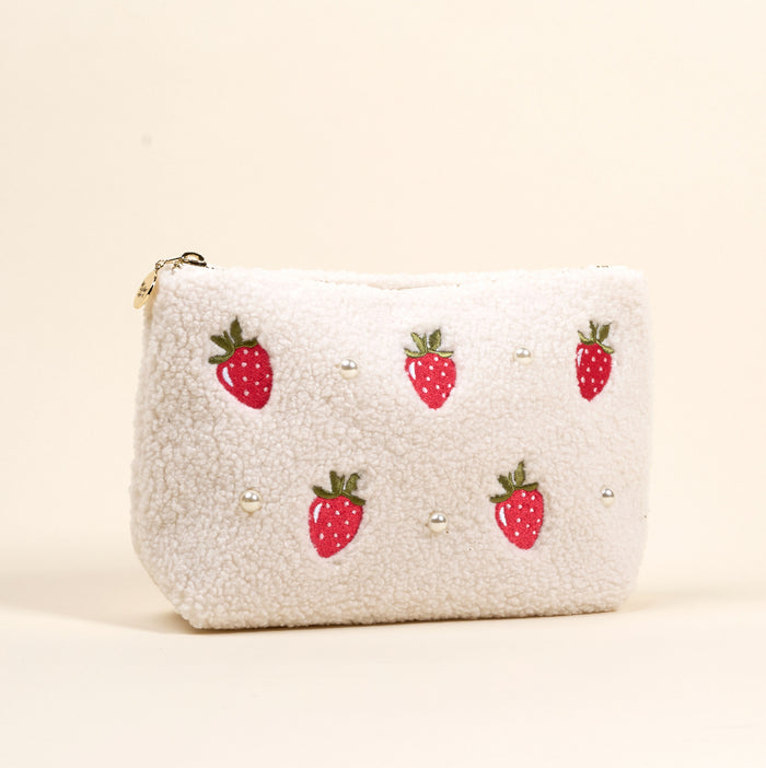 Strawberries & Pearls Teddy Pouch