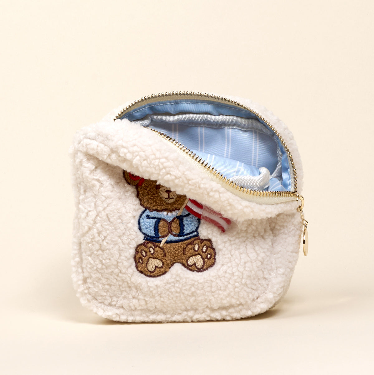 Square Star Spangled Bear Teddy Pouch