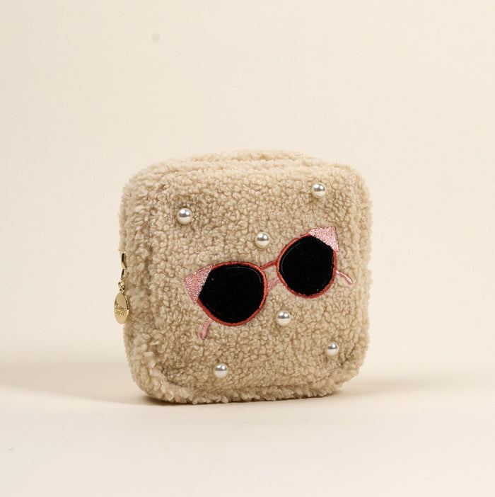 Square Sunglasses Teddy Pouch