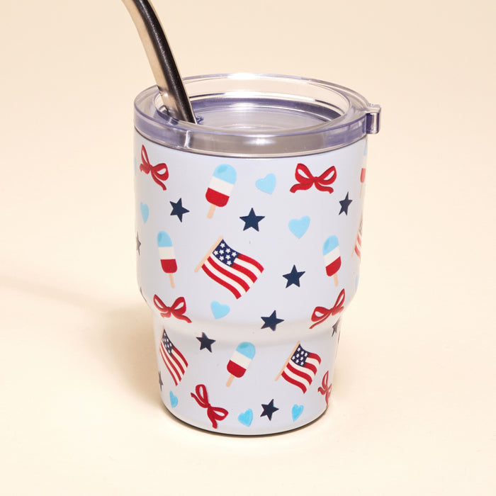 Red, White, & Bows 2 oz Tiny Tumbler