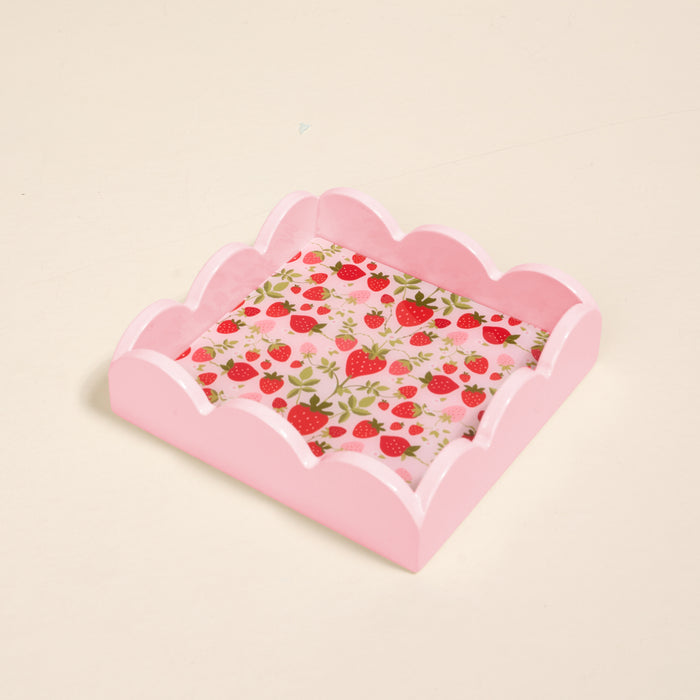 Strawberry Fields Scallop Trinket Tray