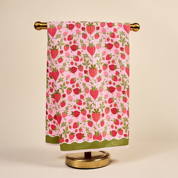 Strawberry Fields Waffle Tea Towel