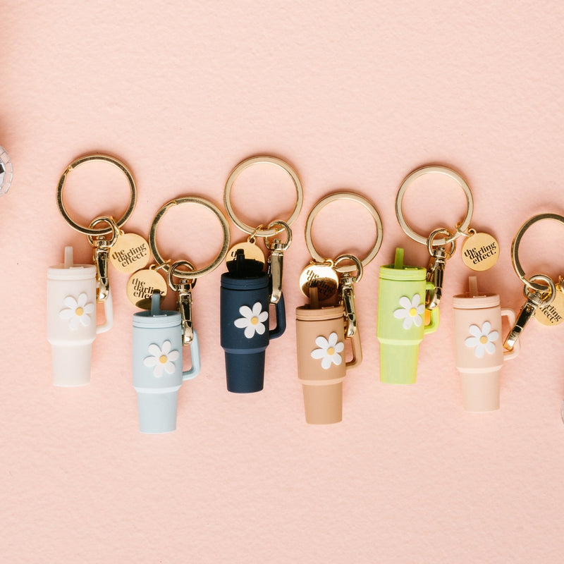 Aqua Tiny Tumbler Keychain