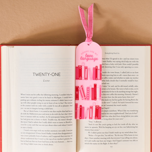 Books are My Love Language Acrylic Bookmark