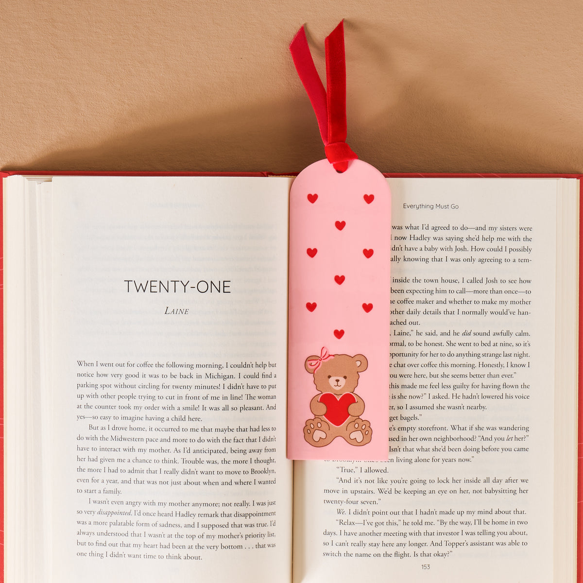Teddy Bear Hugs Acrylic Bookmark