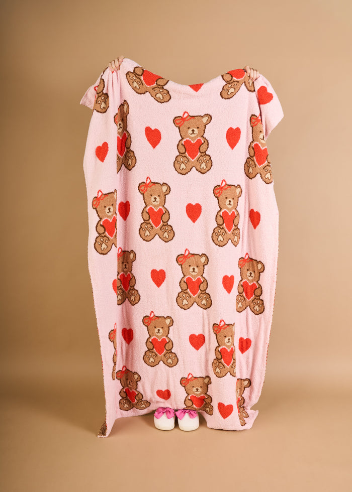 Teddy Bear Hugs Cozy Dreams Luxe Blanket