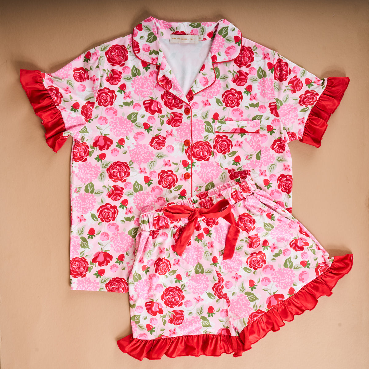 Rose Garden Slumber Party Pajama Shorts Set