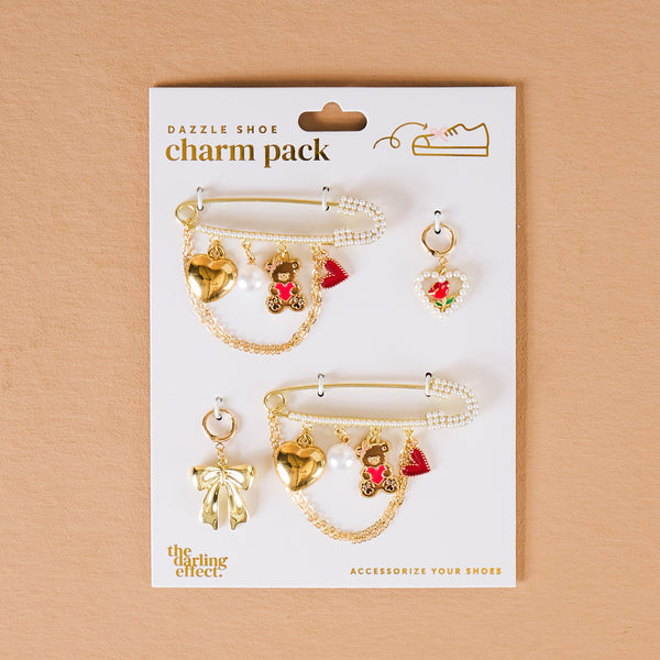 Beary in Love Dazzle Shoe Charm Pack