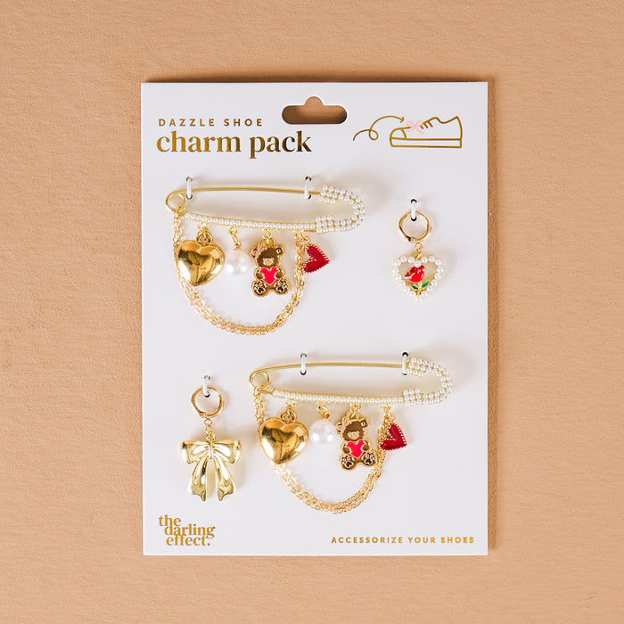 Beary in Love Dazzle Shoe Charm Pack