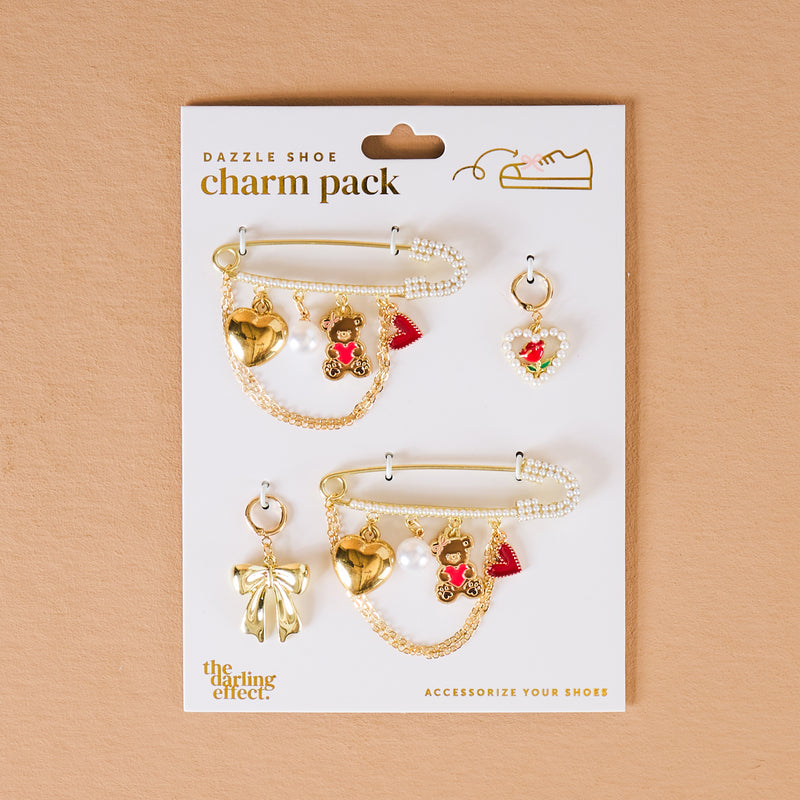 Beary in Love Dazzle Shoe Charm Pack