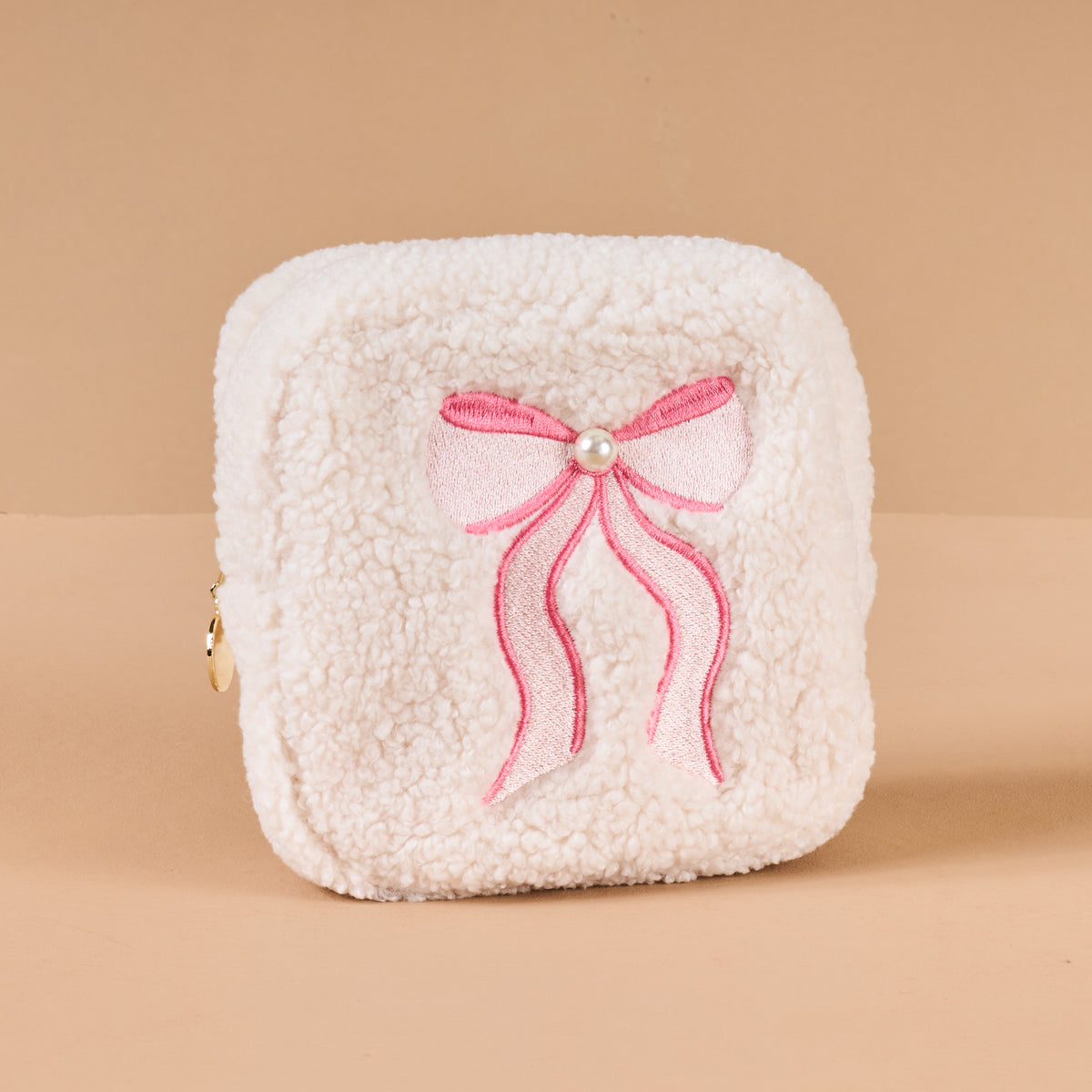 Square Lovely Bow Teddy Pouch