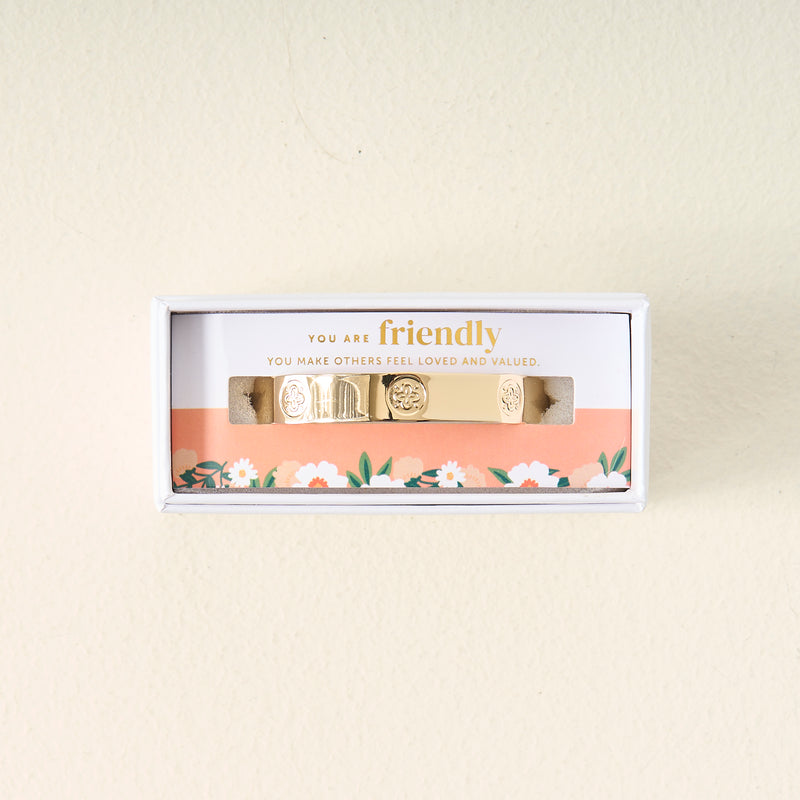 You Are Friendly Trait Cuff Bracelet