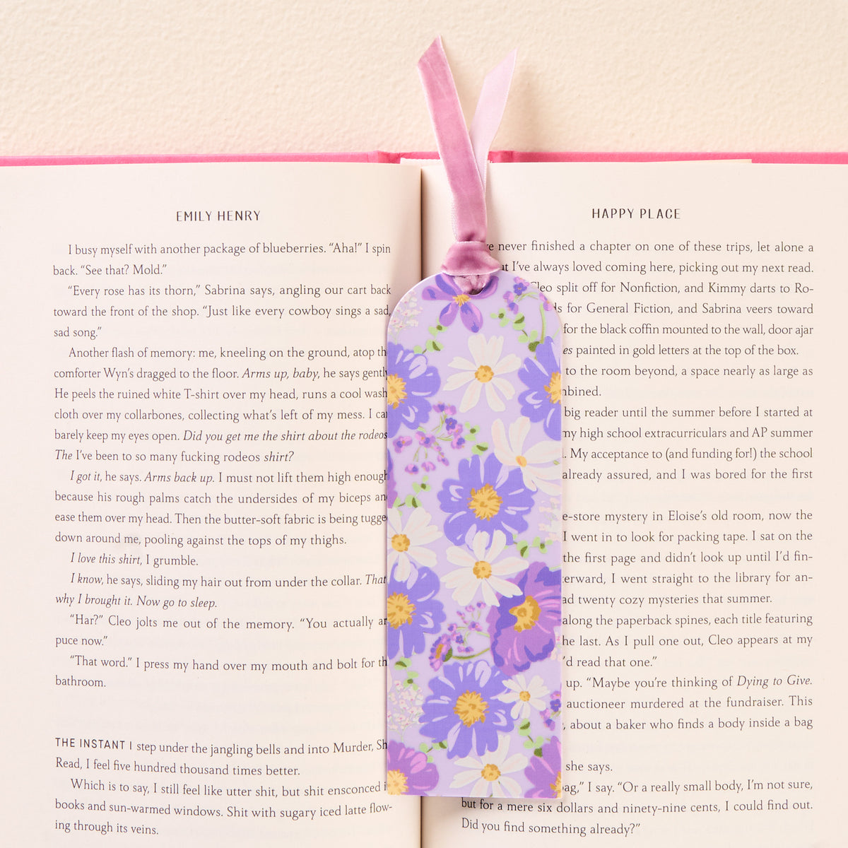 Bouquet Beauty Purple Acrylic Bookmark