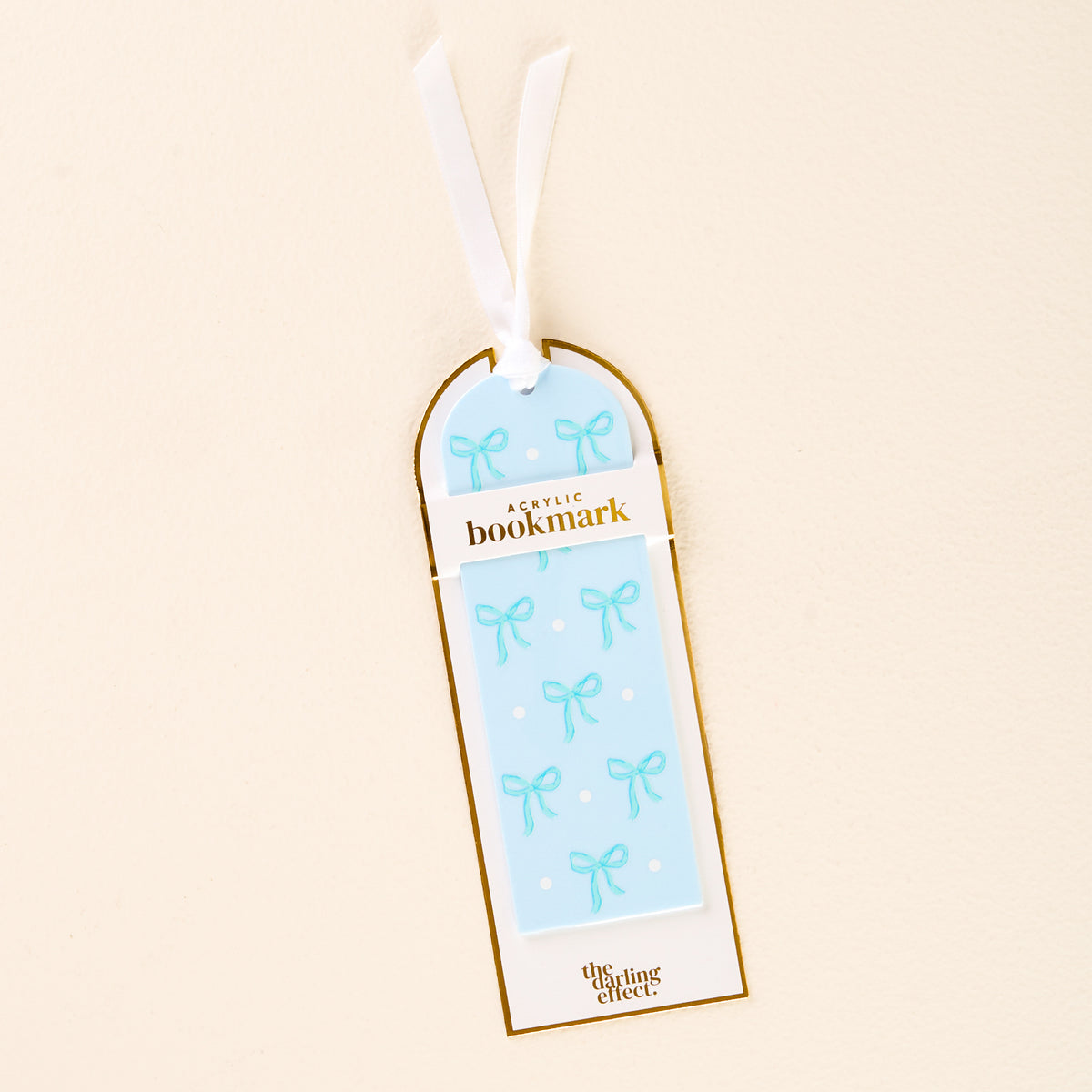 Bows Blue Acrylic Bookmark