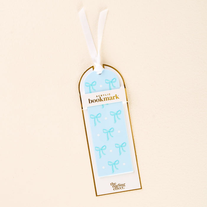 Bows Blue Acrylic Bookmark