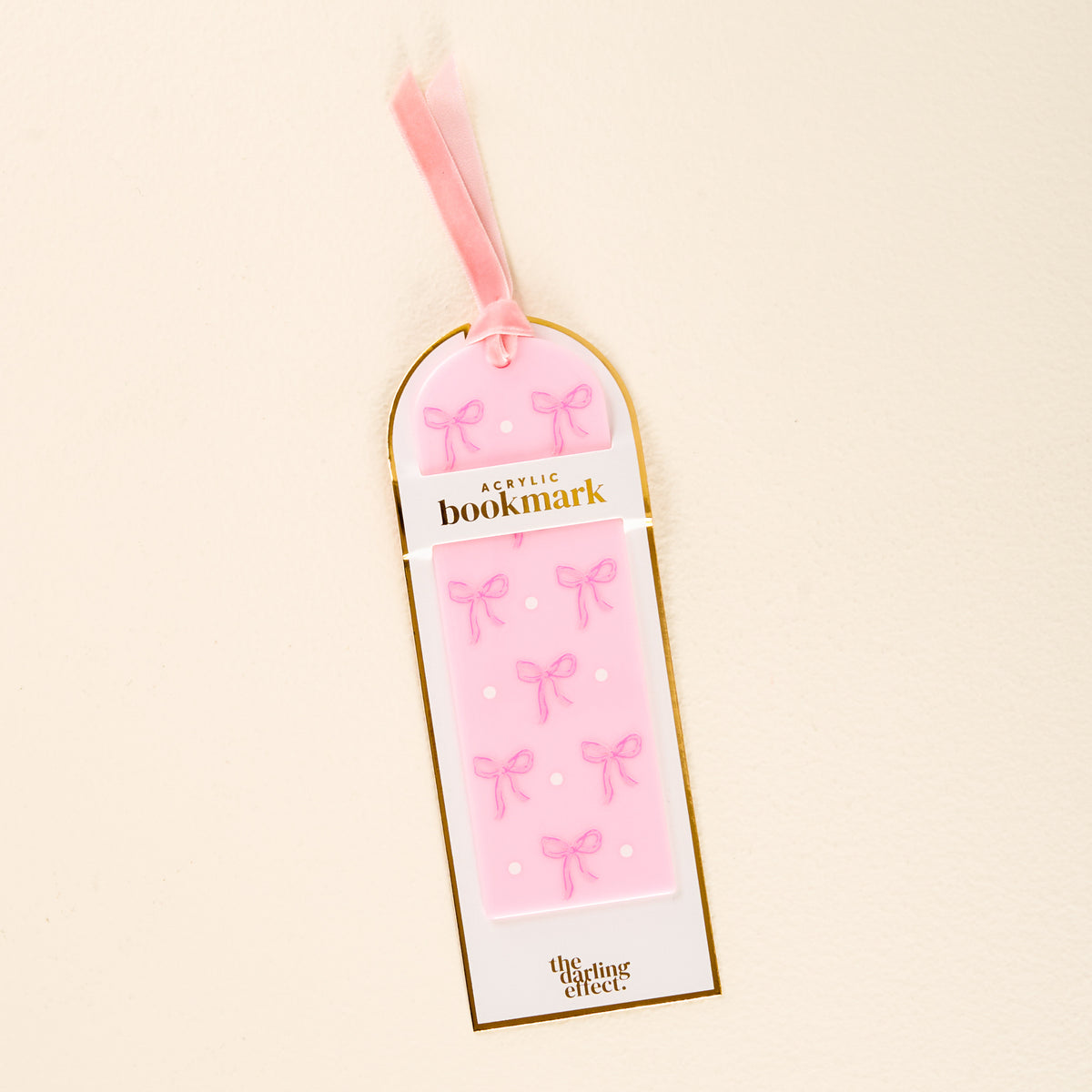 Bows Pink Acrylic Bookmark