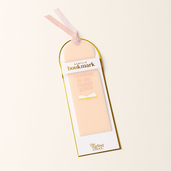 Reading is My Happy Place Acrylic Bookmark