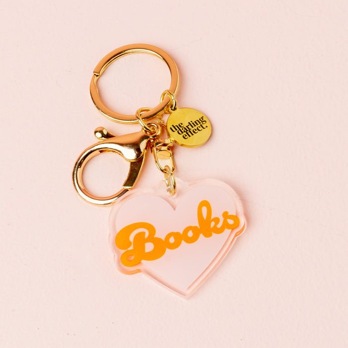 Heart Books Acrylic Keychain