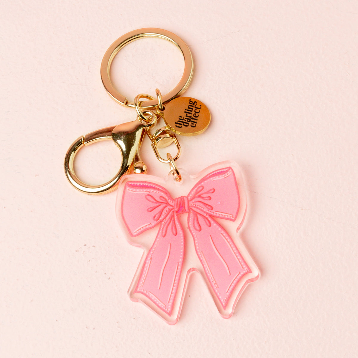 Bow Pink Acrylic Keychain