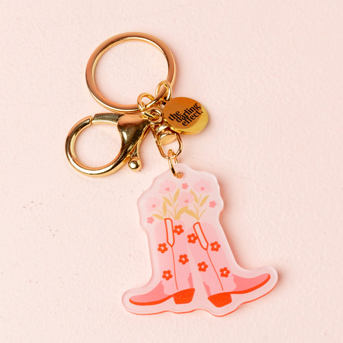 Cowgirl Boots Acrylic Keychain