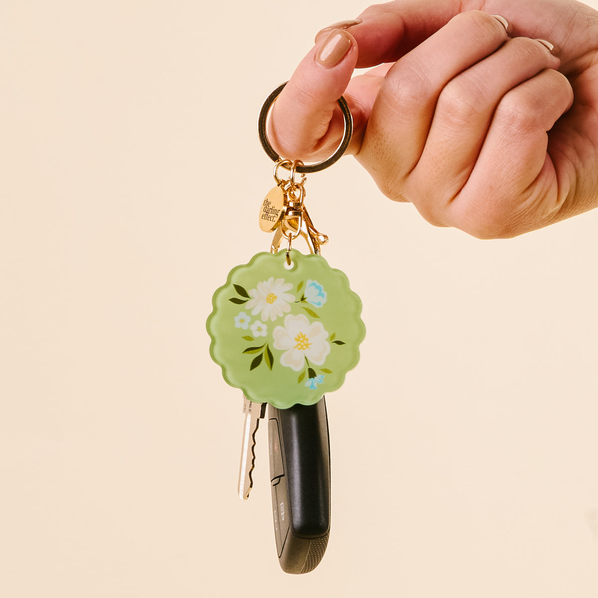 Dainty Floral Sage Acrylic Keychain
