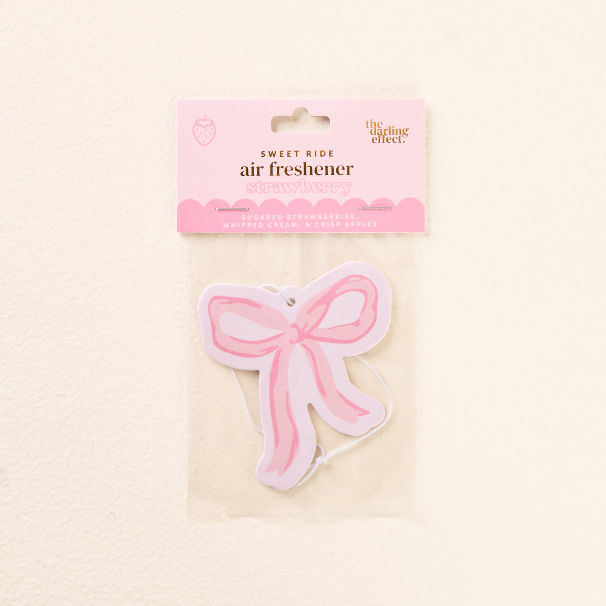 Bow Pink Sweet Ride Car Air Freshener