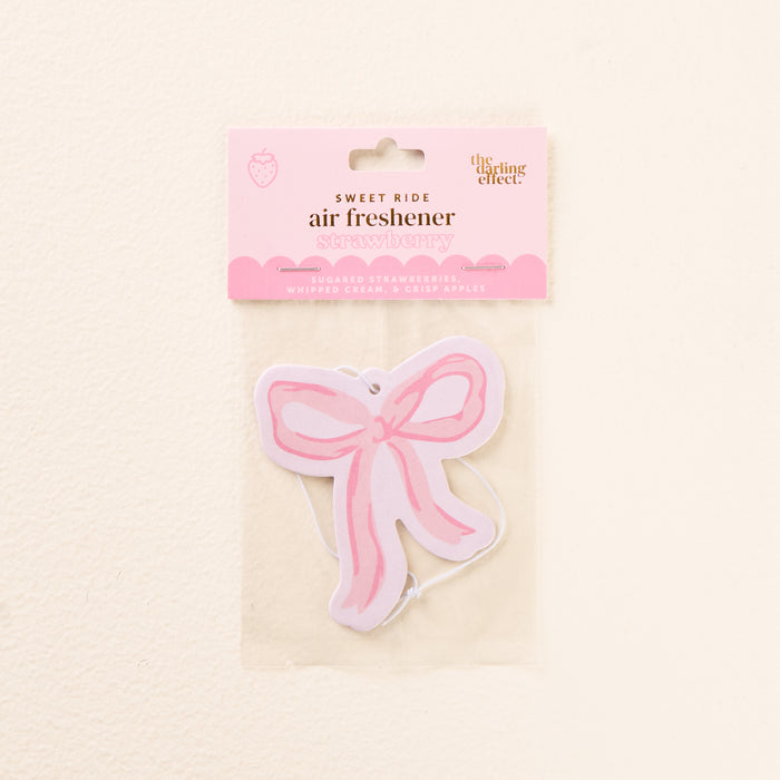 Bow Pink Sweet Ride Car Air Freshener