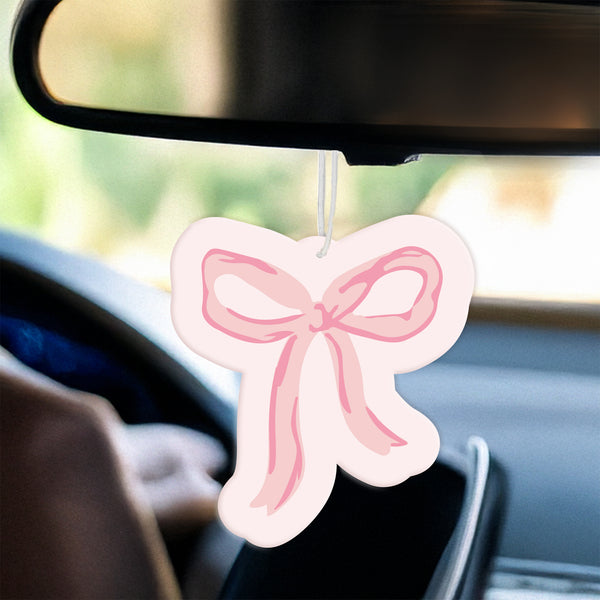 Bow Pink Sweet Ride Car Air Freshener