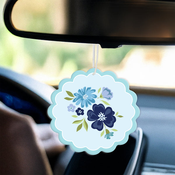 Dainty Floral Navy Sweet Ride Car Air Freshener