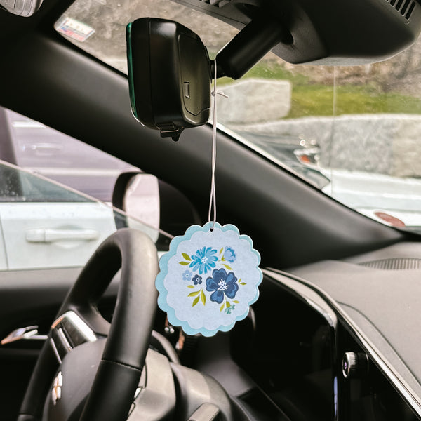 Dainty Floral Navy Sweet Ride Car Air Freshener