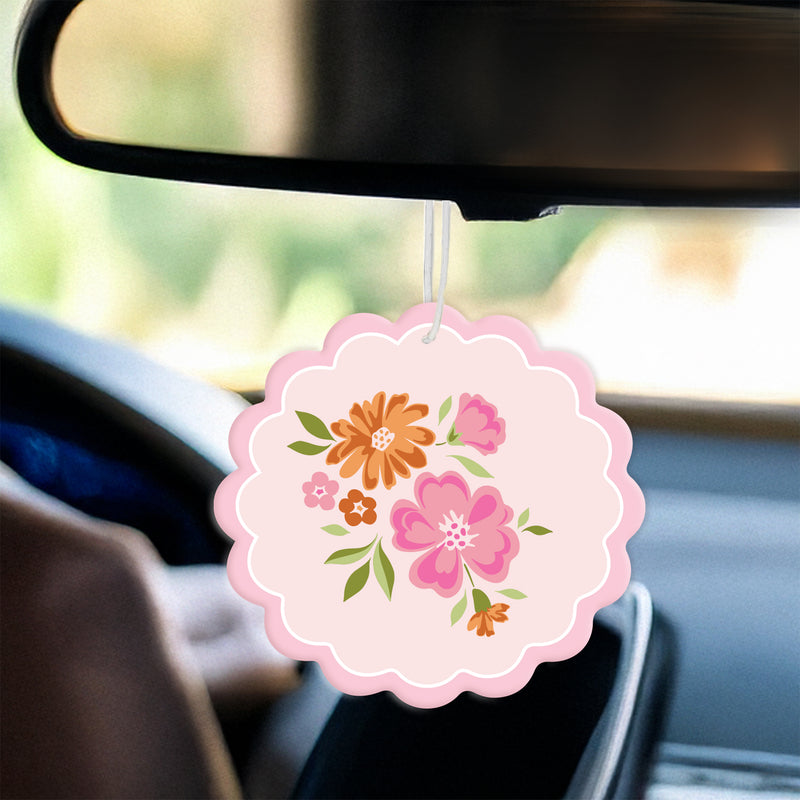 Dainty Floral Pink Sweet Ride Car Air Freshener