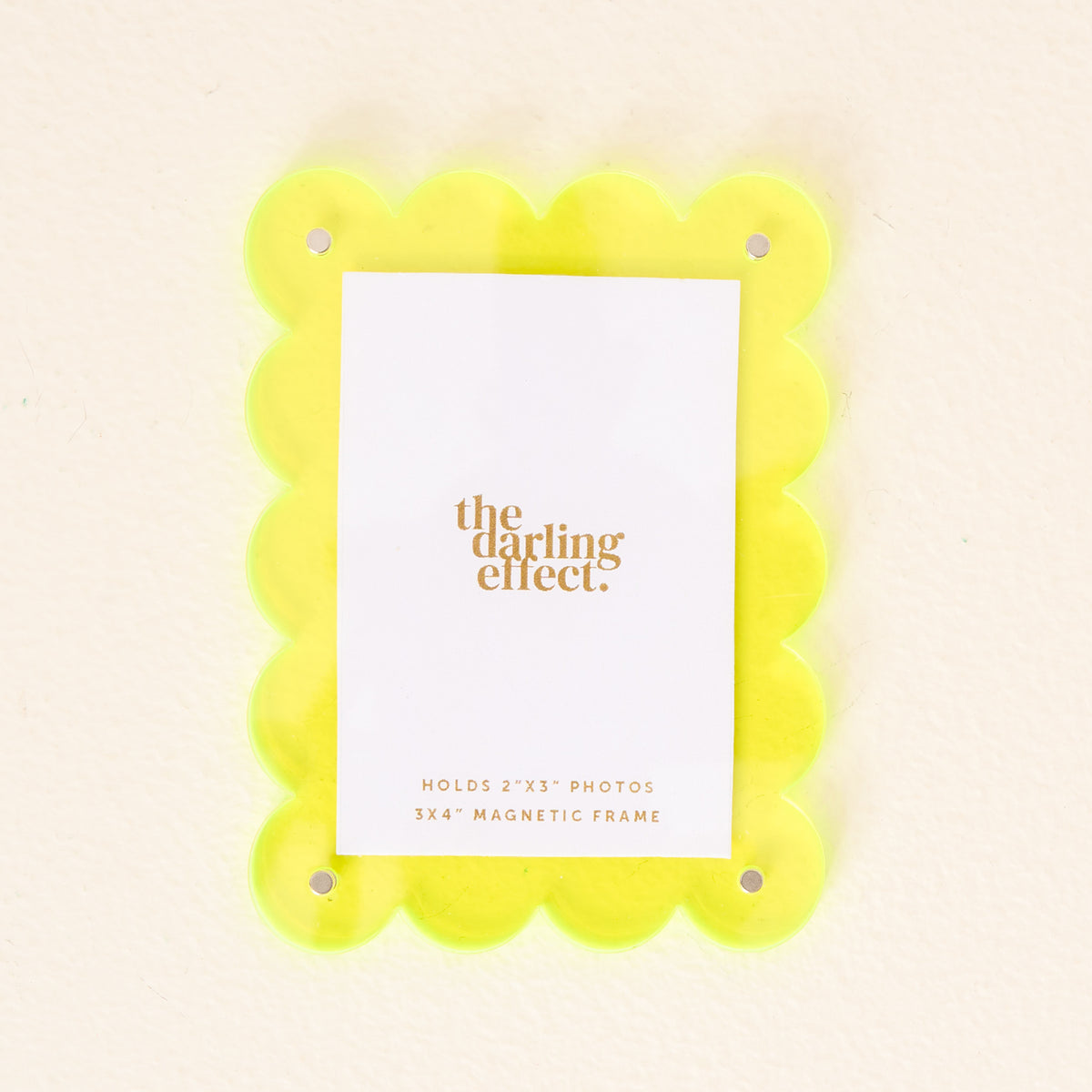 Neon Yellow Mini Acrylic Frame Magnet