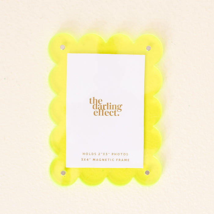 Neon Yellow Mini Acrylic Frame Magnet