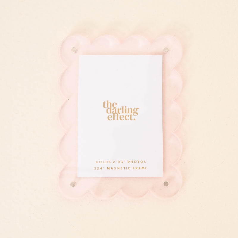 Pale Pink Mini Acrylic Picture Frame Magnet